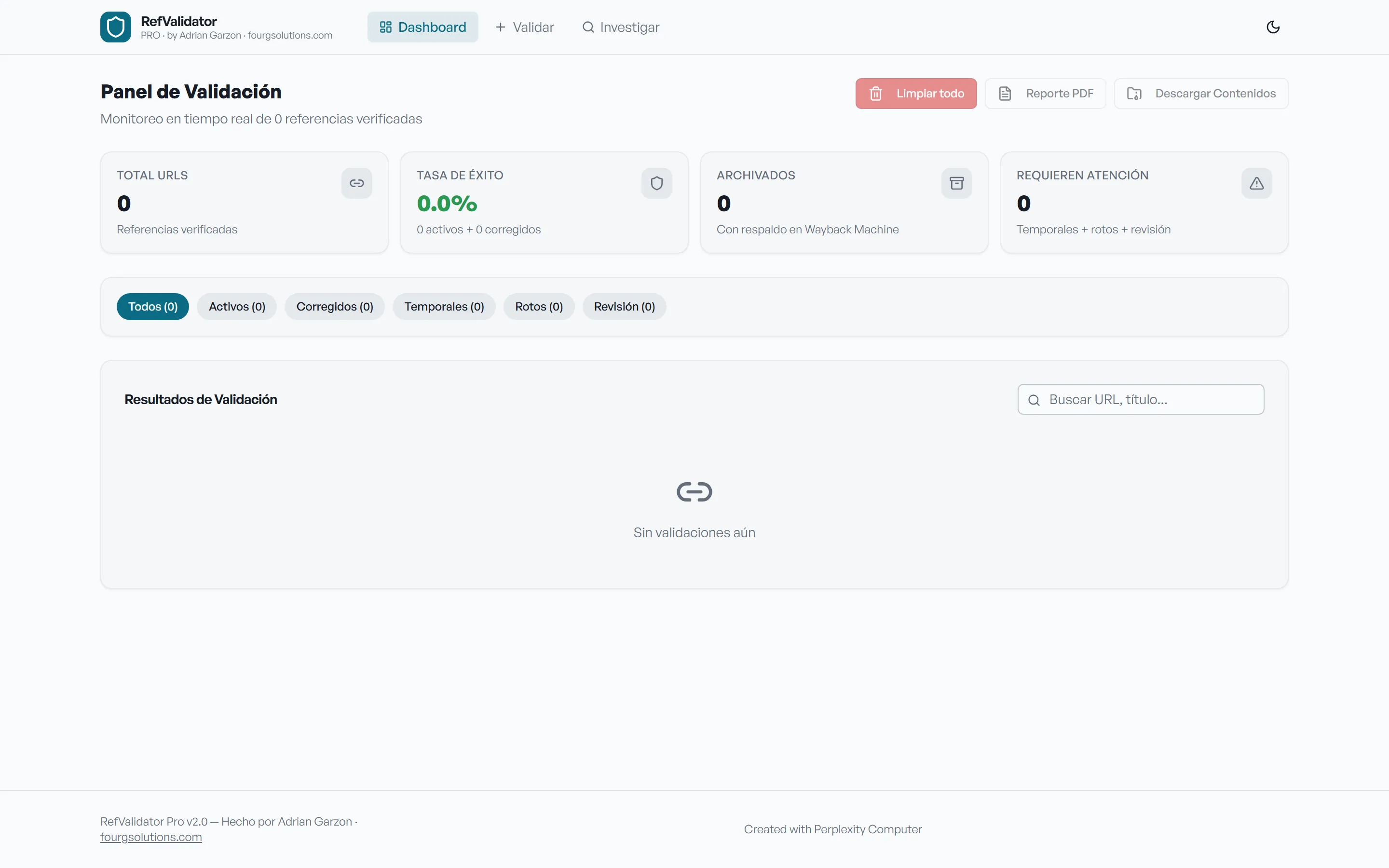 Captura de Ref Validator